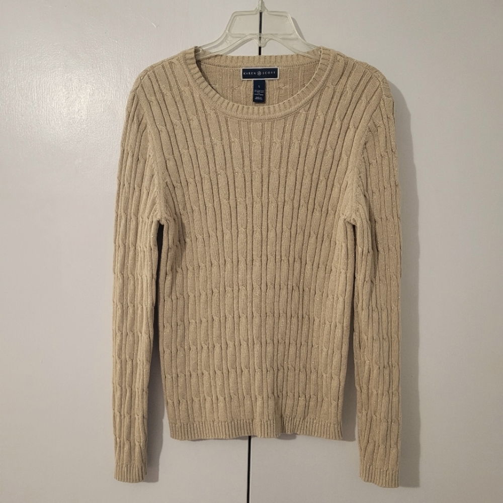 Karen Scott   Women's S   Sweater  Tan/Light Brown